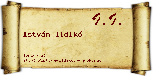 István Ildikó névjegykártya