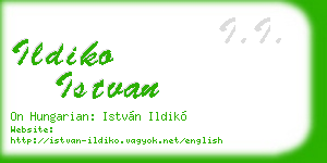 ildiko istvan business card